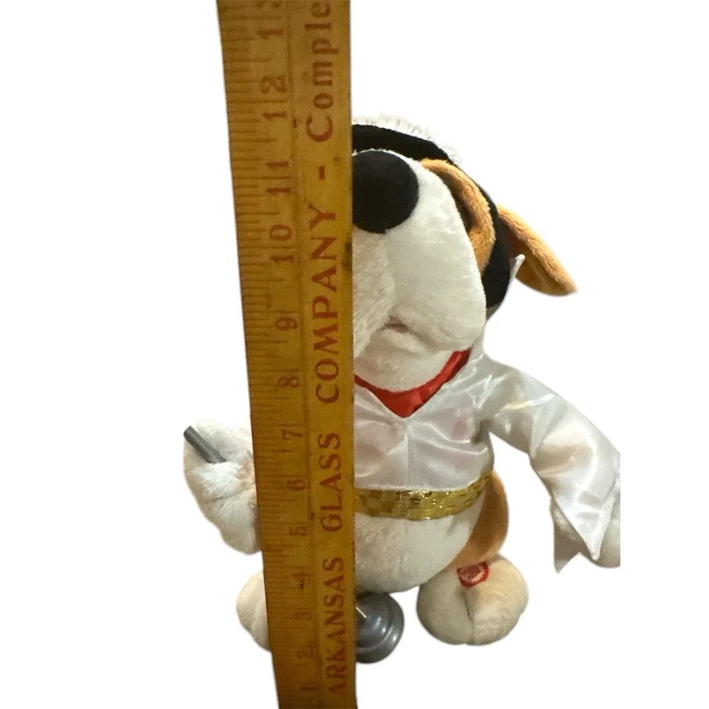 Christmas Elvis Presley Singing & Motion Plush Dog Here Comes Santa Clause Works
